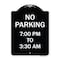 Signmission No Parking 7-00 Am to 3-30 Pm Heavy-Gauge Aluminum Architectural Sign, 24" x 18", BW-1824-23603 A-DES-BW-1824-23603 - alternate 1